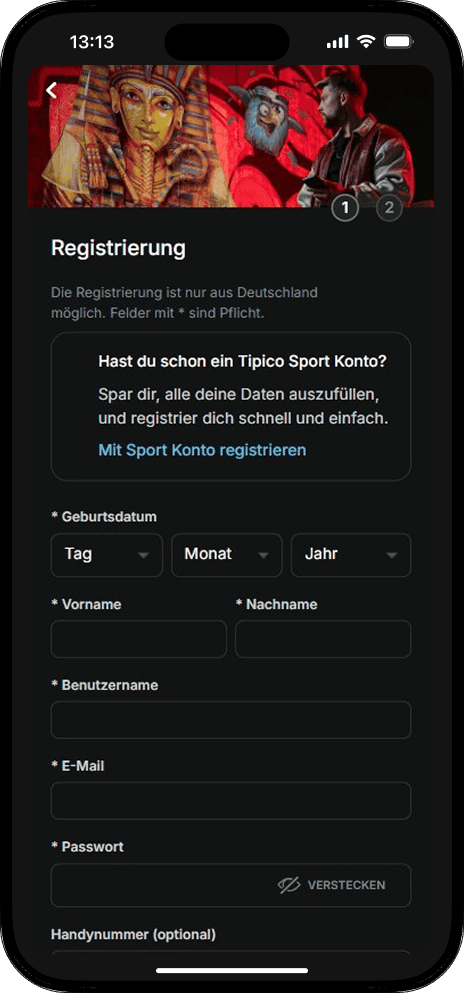 Tipico Games Registrieren
